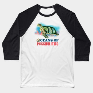 sea turtle oceans of possibilities Baseball T-Shirt